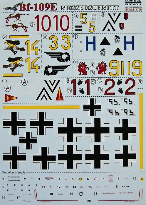 1/48 Messerschmitt Bf-109E Part 1 (wet decals)