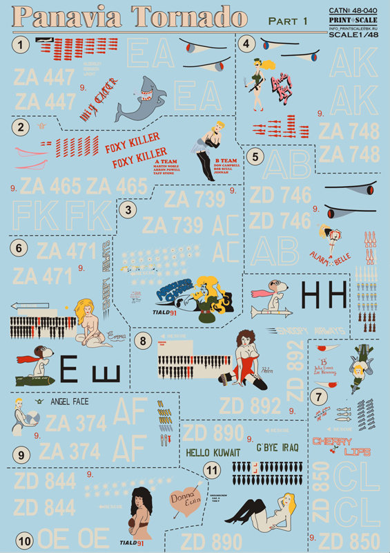 1/48 Panavia Tornado Part 1 (2 sheets, wet decals)