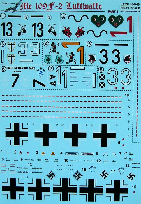 1/48 Me 109 F-2 Luftwaffe - Part 1 (wet decals)