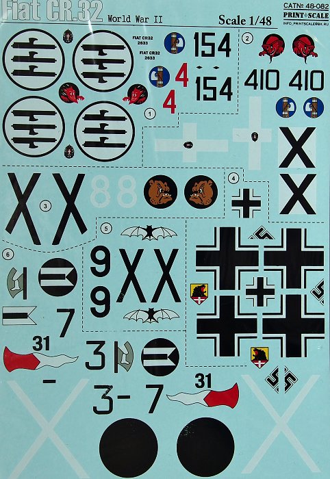 1/48 Fiat CR.32 WWII (wet decals)