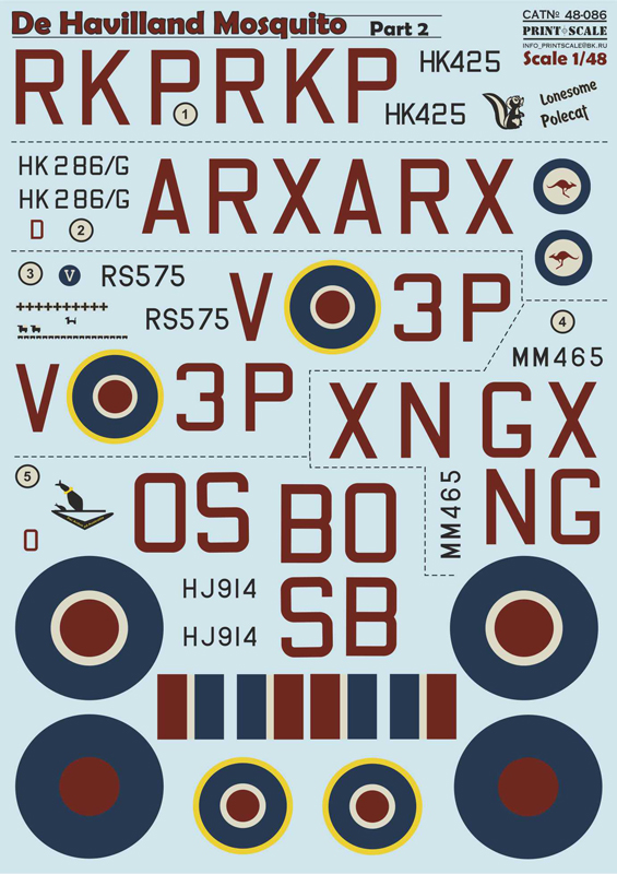 1/48 De Havilland Mosquito - Part 2 (wet decals)