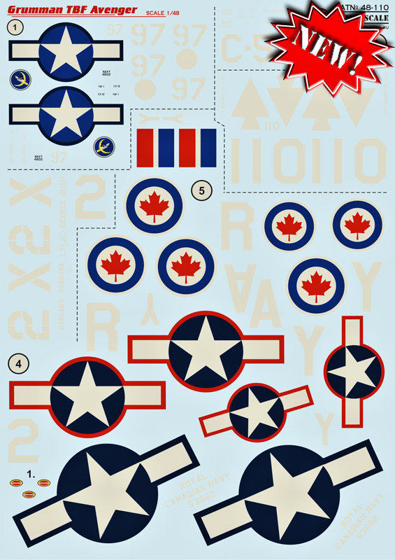 1/48 Grumman TBF Avenger (wet decals)