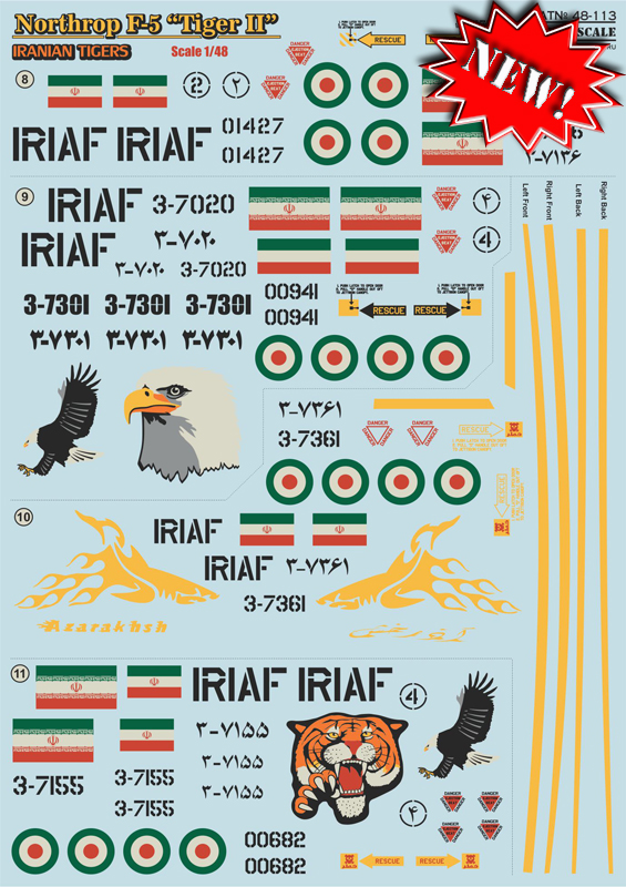 1/48 Northrop F-5 Tiger II Part 1 (wet decals)