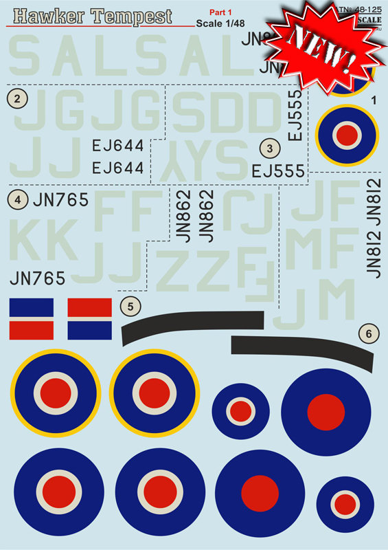 1/48 Hawker Tempest Part 1 (wet decals)