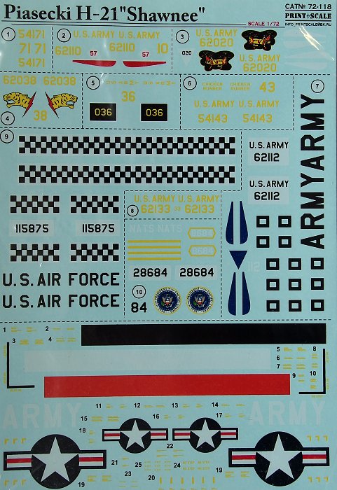 1/72 Piasecki H-21 'Shawnee' (wet decals)