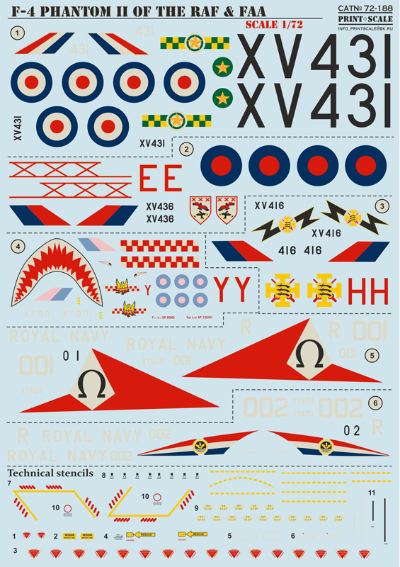 1/72 F-4 PHANTOM II of the RAF&FAA (wet decals)