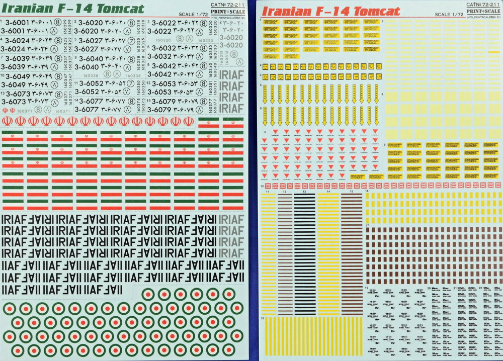1/72 F-14 Tomcat Iranian AF (wet decals)
