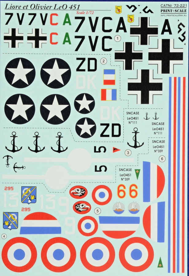 1/72 Liore et Olivier LeO 451 (wet decals)