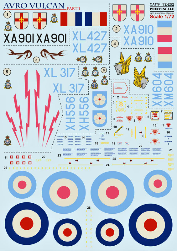 1/72 Avro Vulcan Part 1 (wet decals)