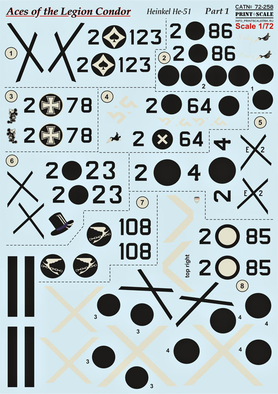 1/72 Aces of the Legion Condor Part 1 (wet decals)