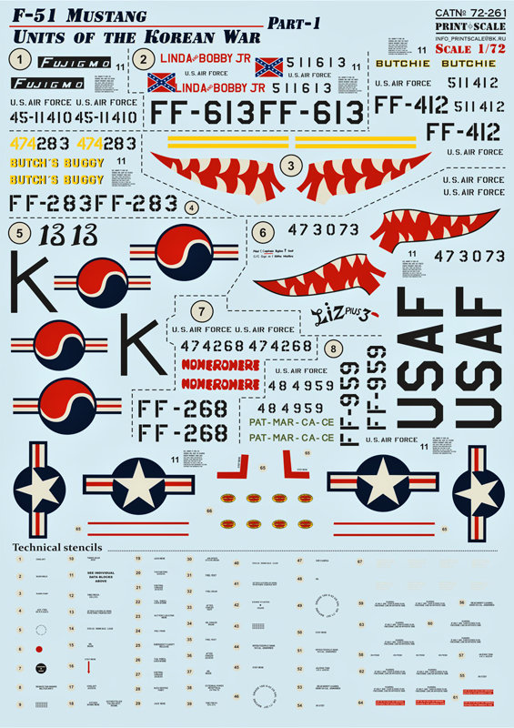 1/72 F-51 Mustang Korean War Part 1 (wet decals)