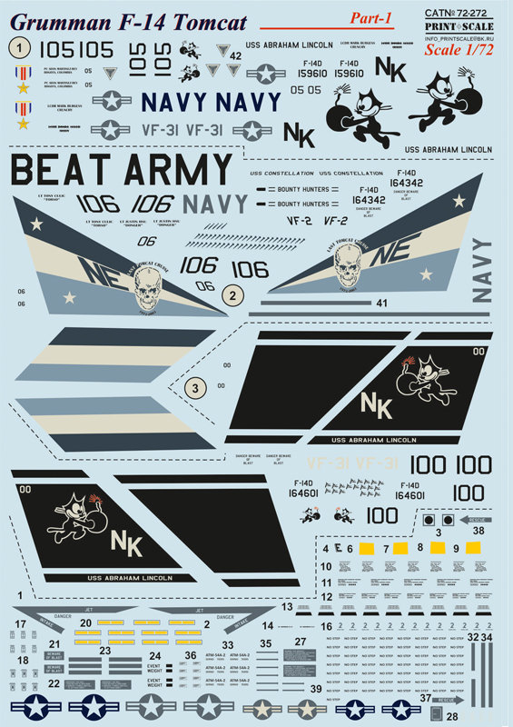 1/72 Grumman F-14 Tomcat - Part 1 (wet decals)