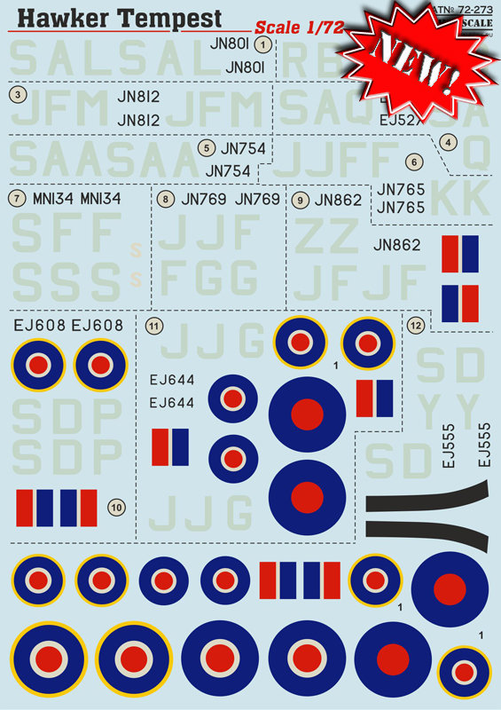 1/72 Hawker Tempest  (wet decals)