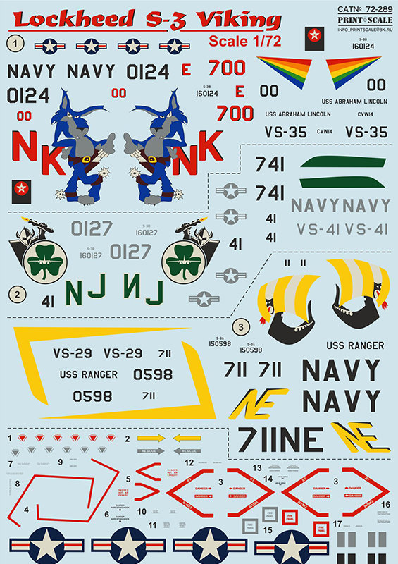 1/72 Lockheed S-3 Viking (wet decals)