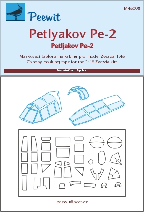 1/48 Canopy mask Petlyakov Pe-2 (ZVEZDA)