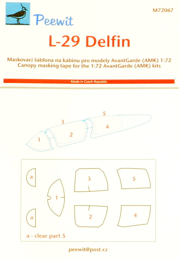 1/72 Canopy mask L-29 Delfin (AMK)