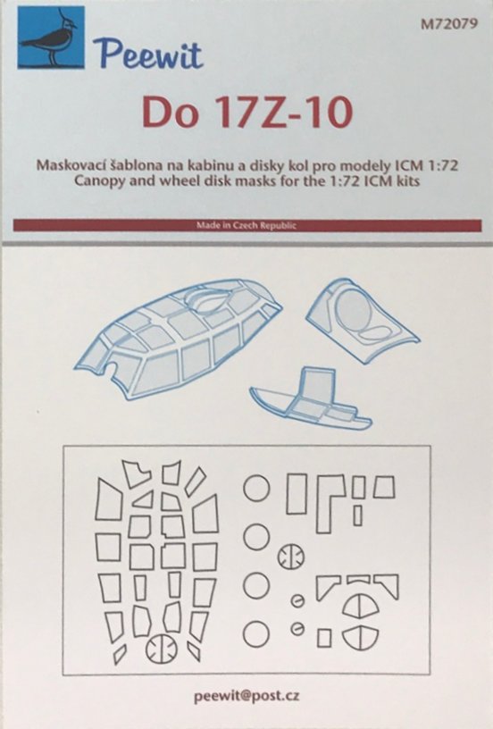 1/72 Canopy mask Dornier Do 17Z-10 (ICM)