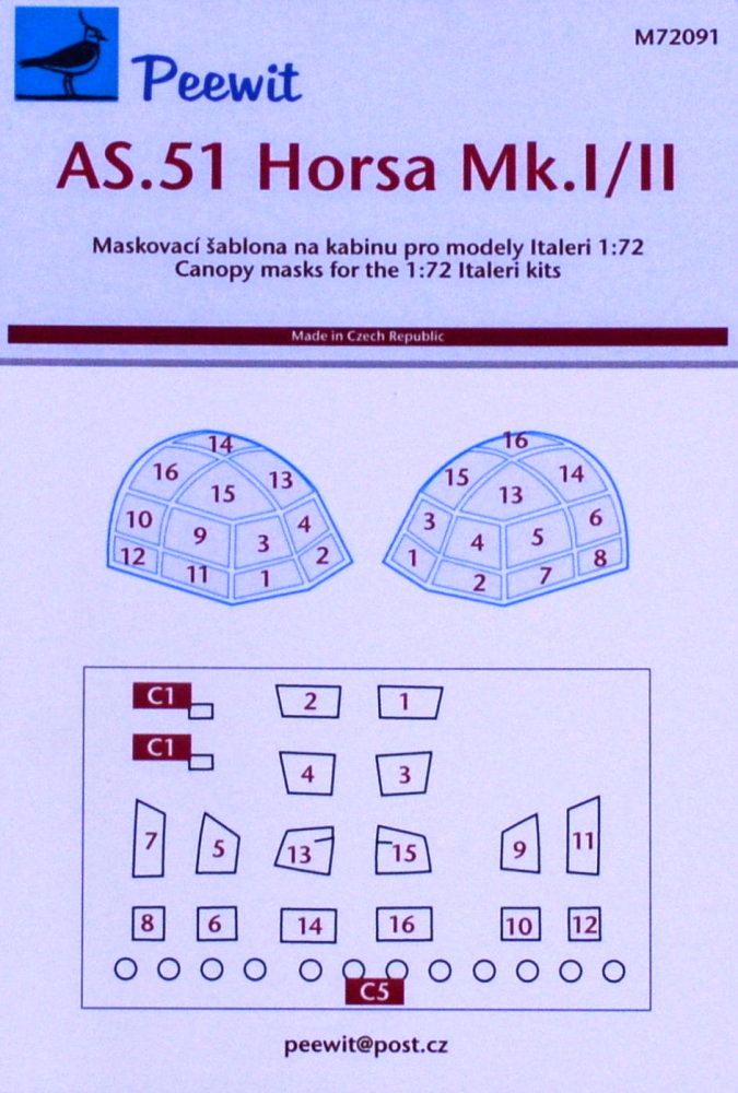 1/72 Canopy mask AS.51 Horsa Mk.I/II (ITAL)