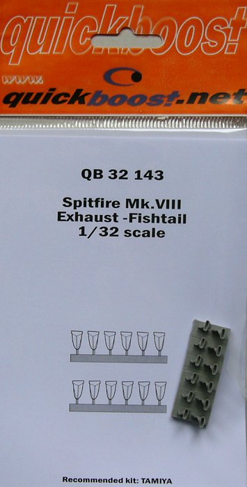 1/32 Spitfire Mk.VIII exhaust - fishtail (TAM)