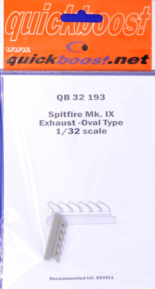 1/32 Spitfire Mk. IX exhaust -oval type (REV)