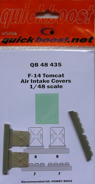 1/48 F-14 Tomcat air intake covers (HOBBYB)