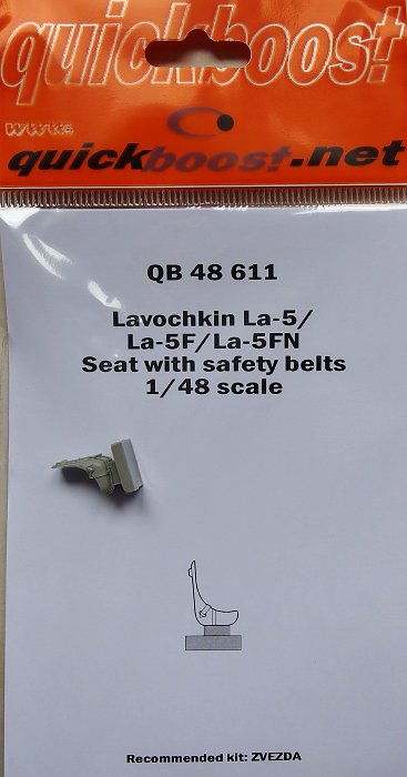 1/48 La-5, 5F, 5FN seat w/ safety belts (ZVE)