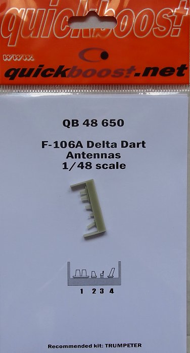 1/48 F-106A Delta Dart antennas (TRUMP)