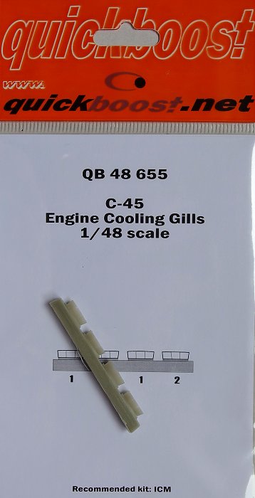 1/48 C-45 engine cooling gills (ICM)