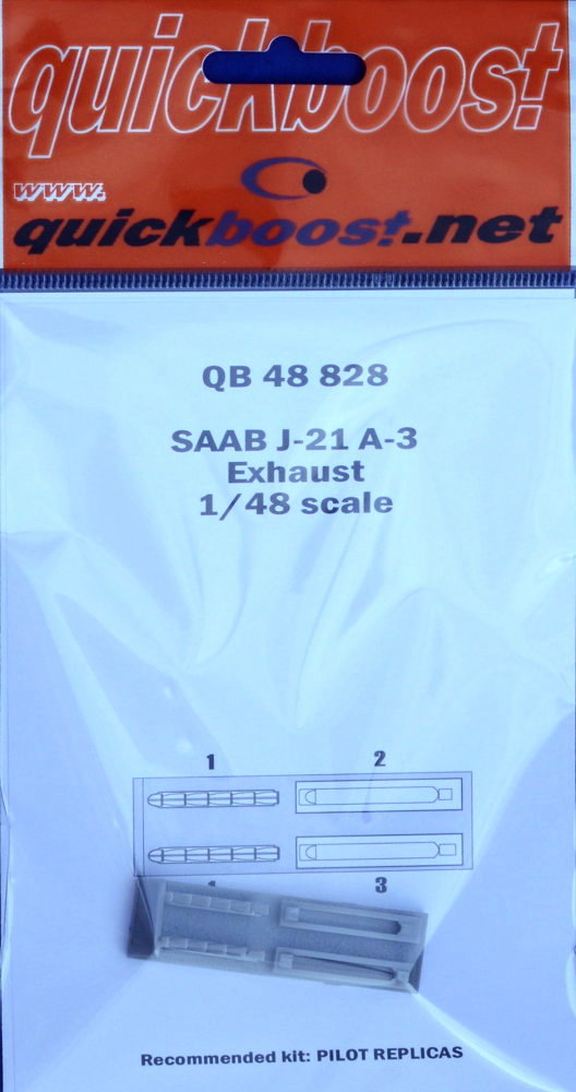 1/48 SAAB J-21 A-3 exhaust (PIL.REPL.)