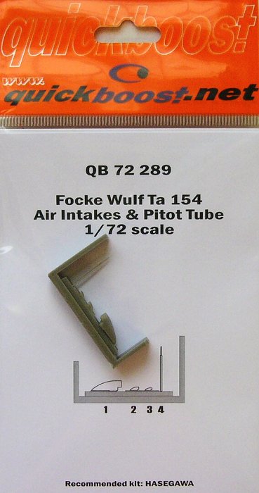 1/72 Fw Ta 154 air intakes & pitot tube  (HAS)