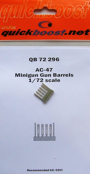 1/72 AC-47 minigun gun barrels  (ESCI)