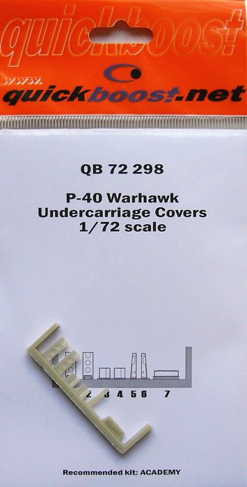 1/72 P-40 warhawk undercarriage covers (ACAD)