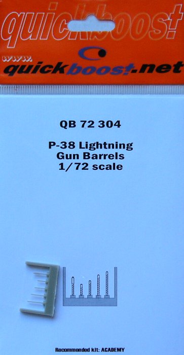 1/72 P-38 Lightning gun barrels  (ACAD)