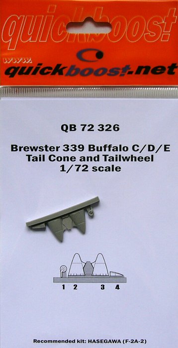 1/72 Brewster 339 Buffalo C/D/E tail cone and tail