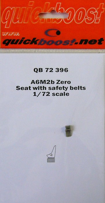 1/72 A6M2b Zero seat with safety belts