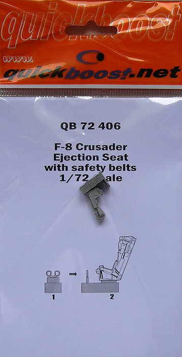 1/72 F-8 Crusader ejection seat with safety belts