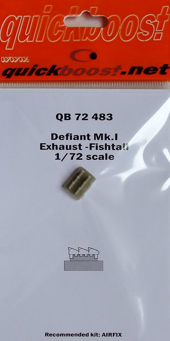 1/72 Defiant Mk.I exhaust - fishtail (AIRF)