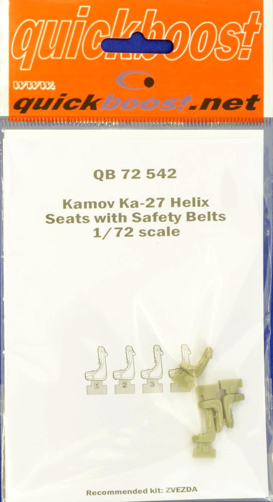 1/72 Kamov Ka-27 Helix seats w/ safety belts (ZVE)