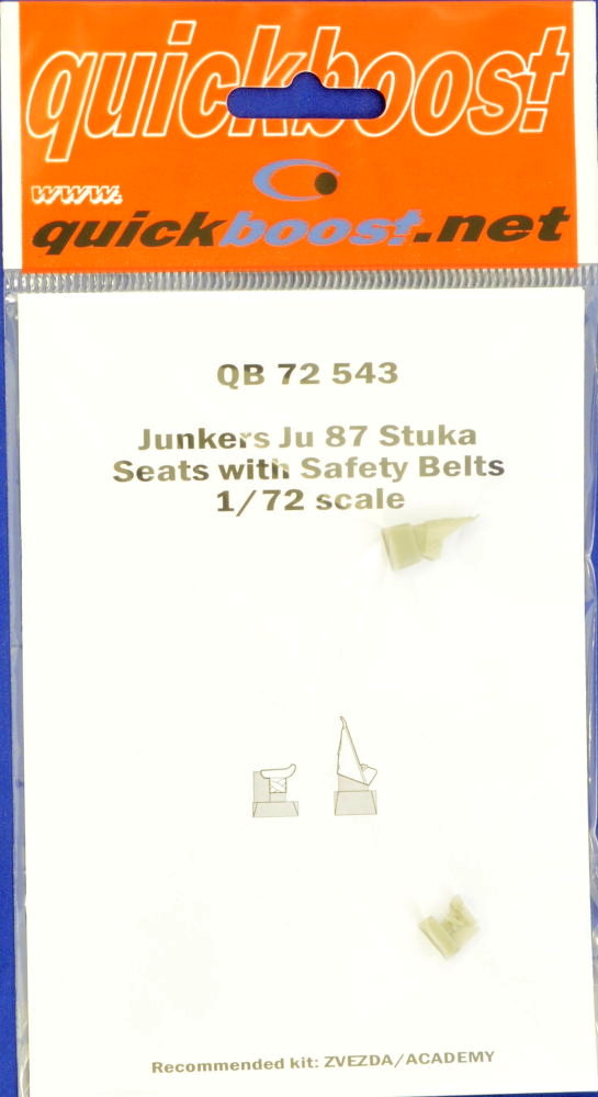 1/72 Ju 87 Stuka seats with safety belts (ZVE/ACA)