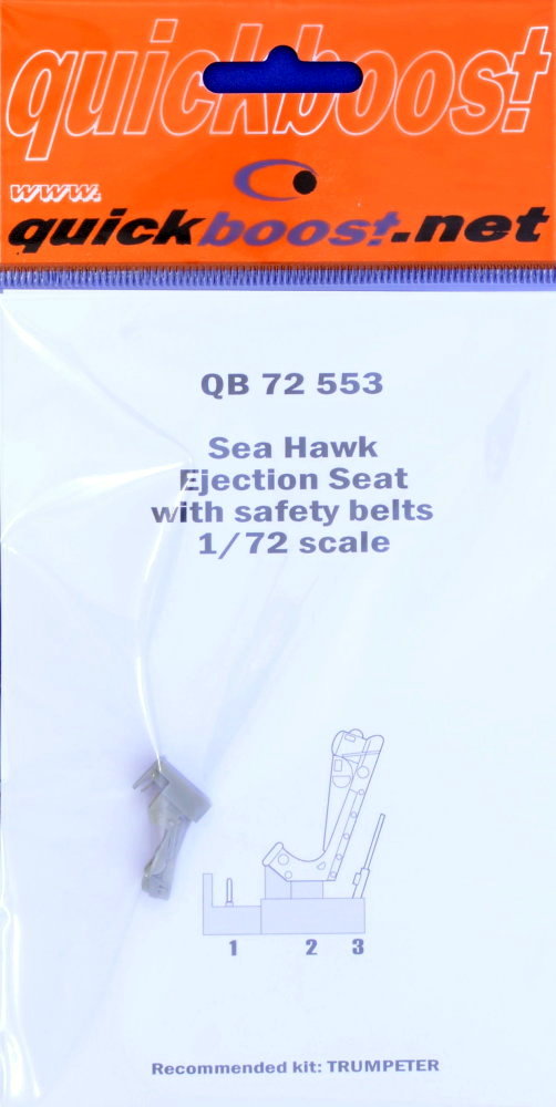 1/72 Sea Hawk eject.seat w/ safety belts (TRUMP)