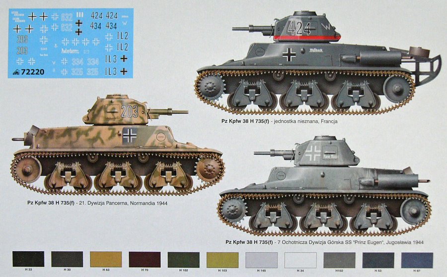 Axis Tanks and Combat Vehicles of World War II: Panzerkampfwagen 38H 735(f)