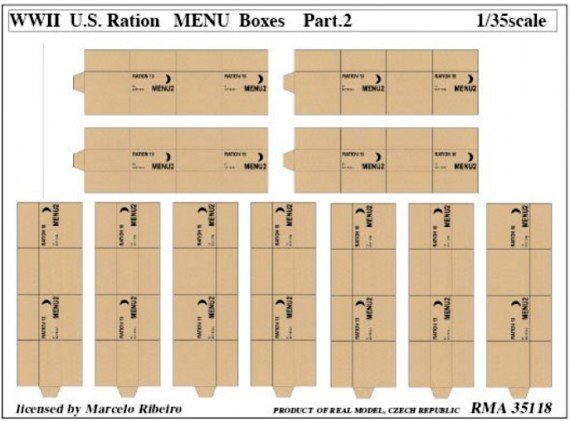 Acc. WWII Ration Menu Boxes Part 2