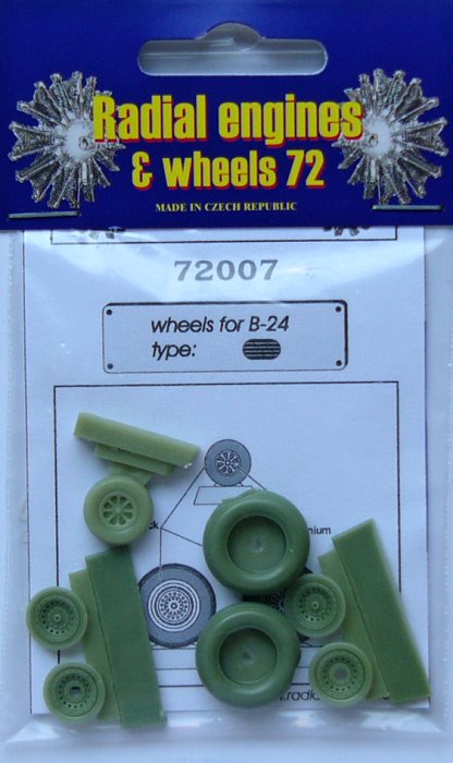 1/72 Consolidated B-24 Liberator wheels (radial)