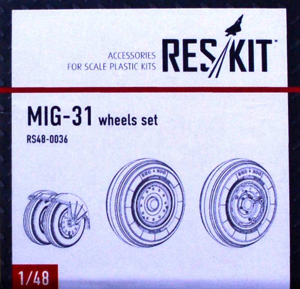 1/48 MiG-31 wheels set (AMK,TRUMP)