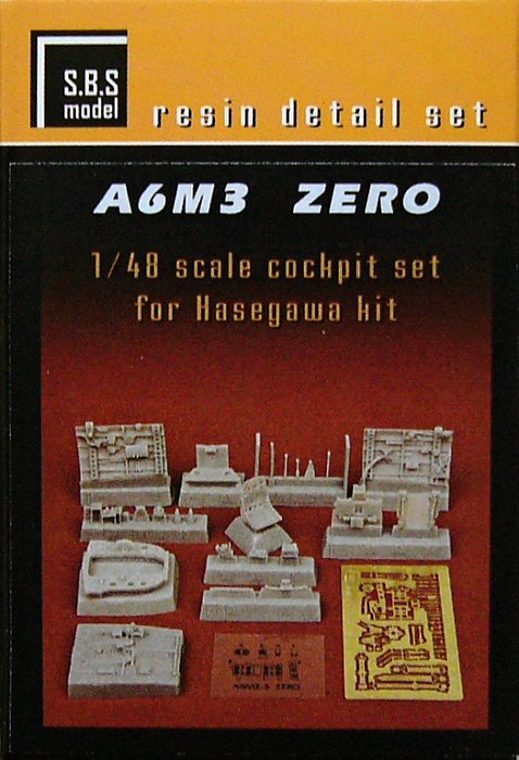 1/48 A6M3 Zero (Hamp) cockpit set (HAS)