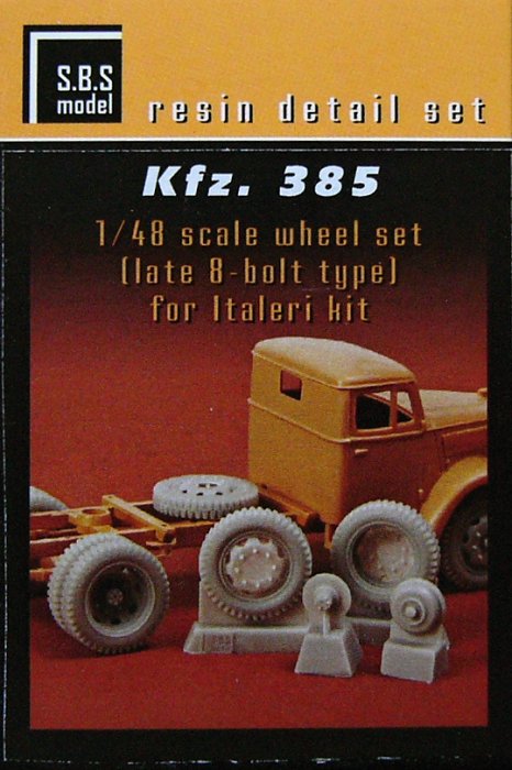 1/48 Kfz. 385  - wheel set bolt type (ITAL)