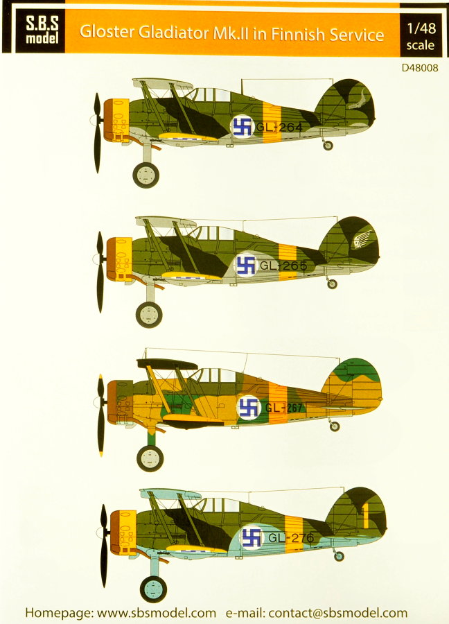 1/48 Decal Gl.Gladiator Mk.II in Finnish service