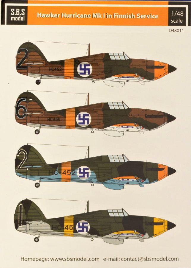 1/48 Decal H.Hurricane Mk.I in Finnish service