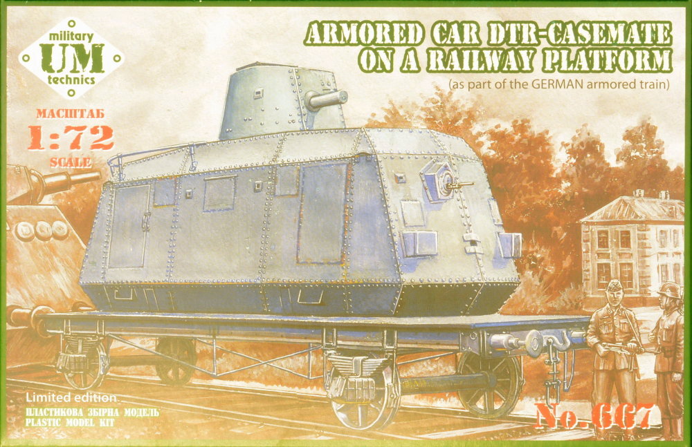 1/72 Armored Car DTR-Casemate on Railway Platform