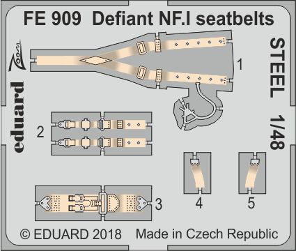 1/48 Defiant NF.I seatbelts STEEL (AIRF)